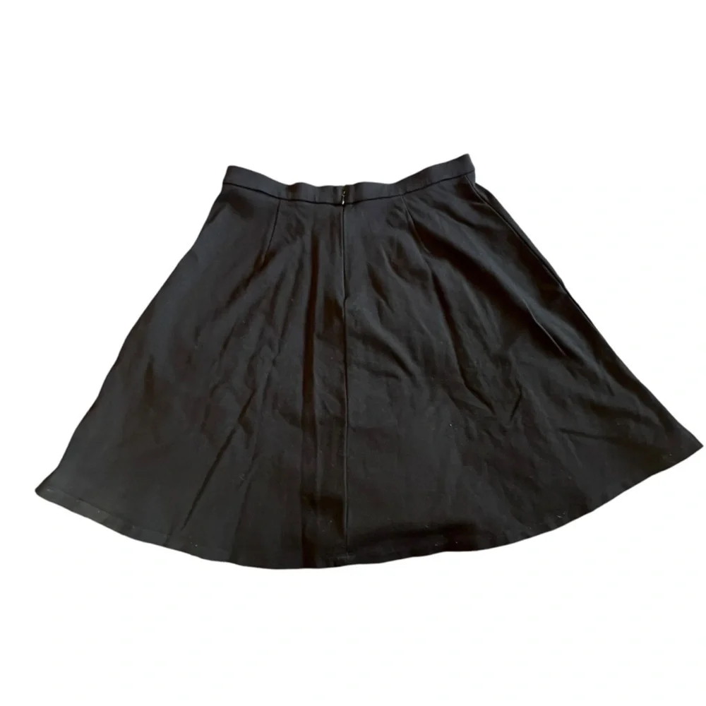 Catherine Malandrino Lace Up A Line Black Skirt Large Whimsigoth Vamp Goth Doll - Picture 2 of 9